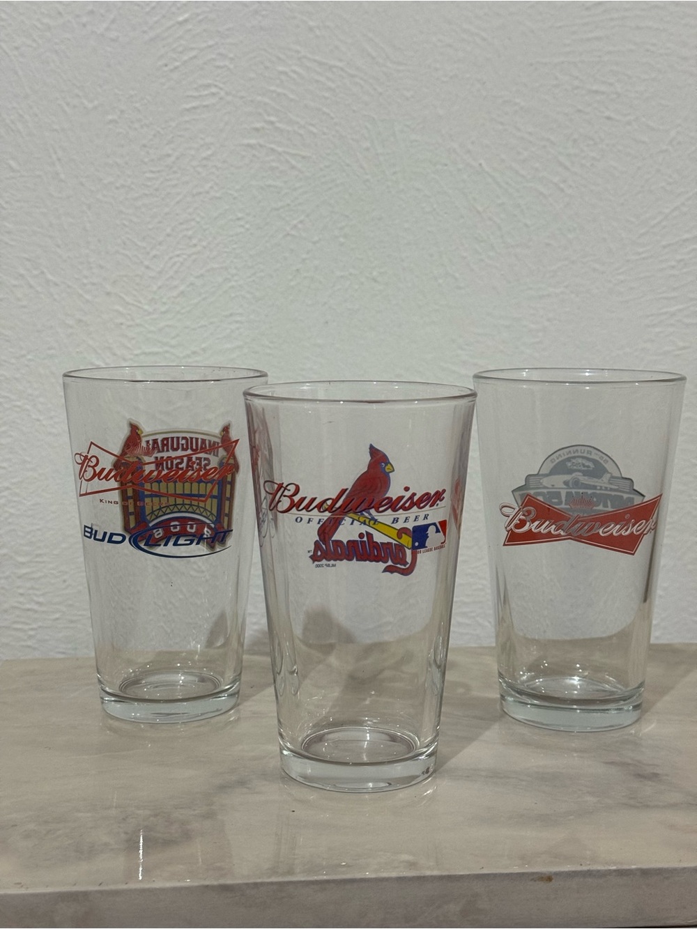 Budweiser  Collectible Drinking Glasses Set of 3